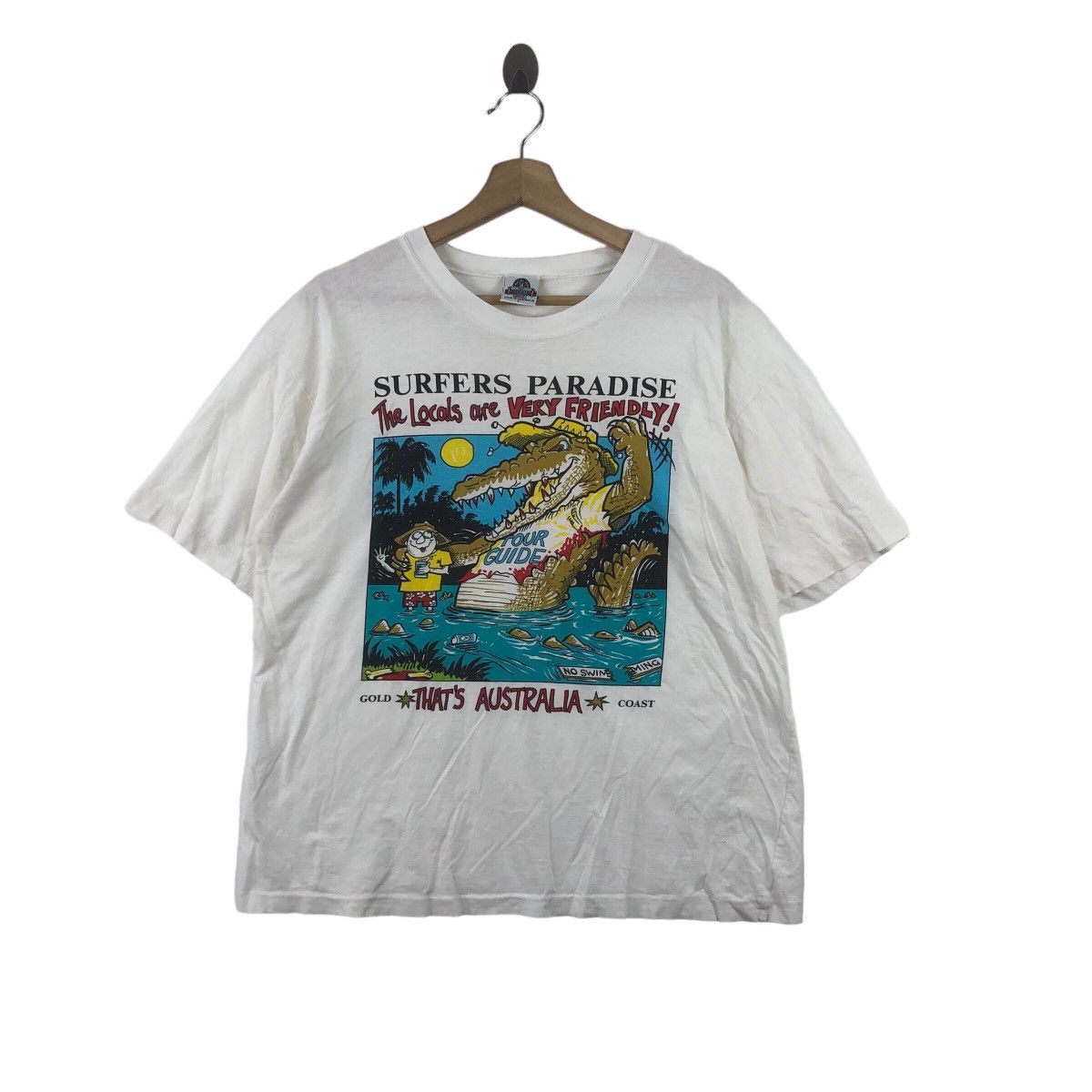 Vintage 90 Australia Comic Illustration Tee Shirt Top Hoodie, Sweatshirt | FlexRushtees.com
