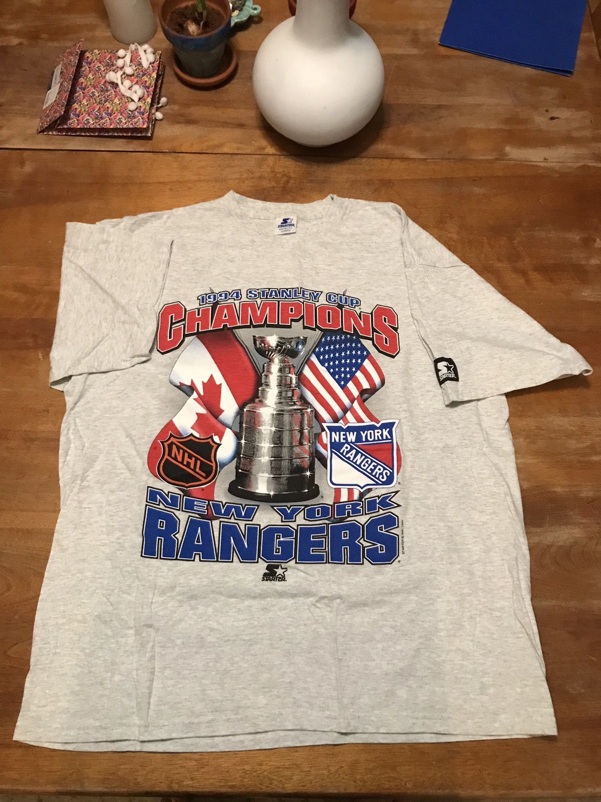 Starter 94 Rangers Stanley Cup Champions Tee