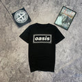 Band Tees Vintage Oasis 2016 Box Logo Rock Band Black Tee Hoodie, Sweatshirt | FlexRushtees.com