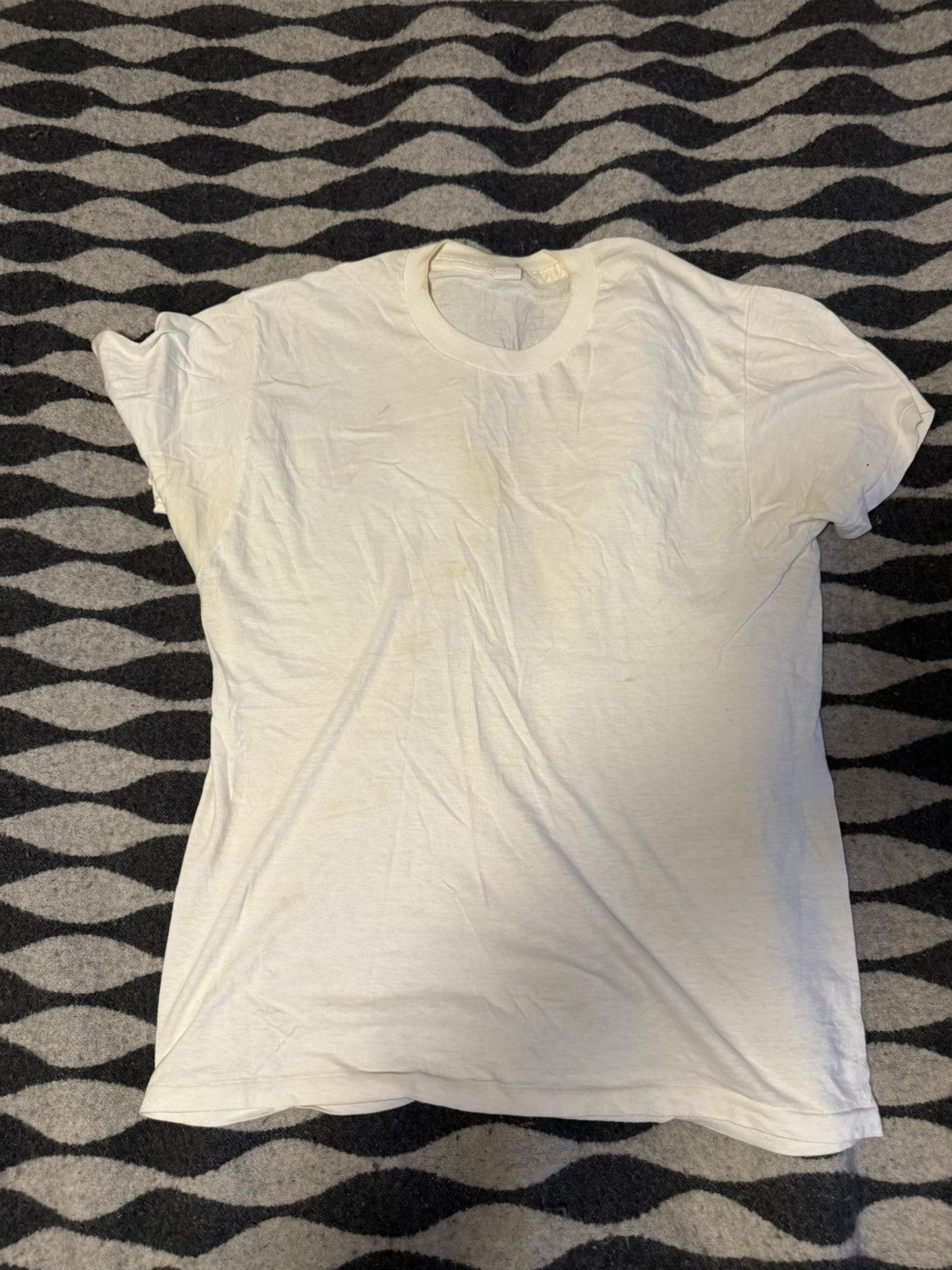 Vintage 70s Jockey White Tee Blank
