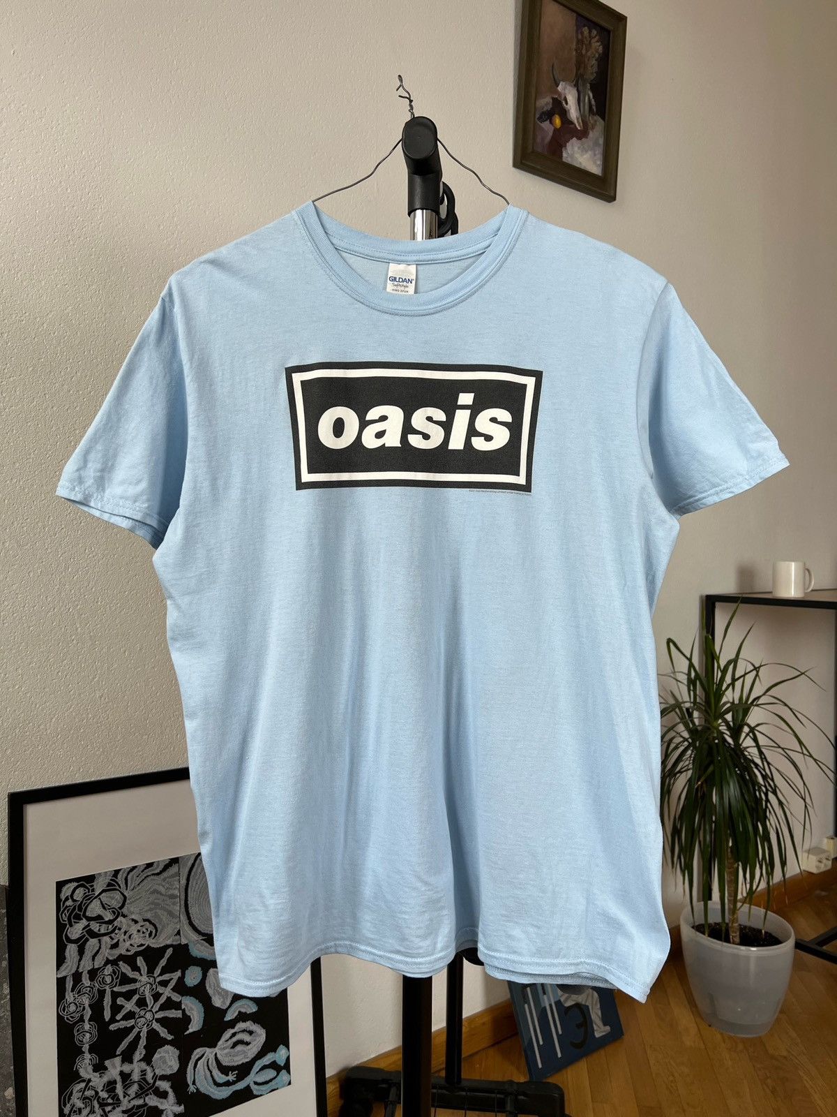 Vintage Oasis Tee Definitely Maybe Britpop Blue Tshirt Vintage Style Hoodie, Sweatshirt | FlexRushtees.com