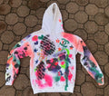 Other Custom Graffiti White Hoodie Neon Colors Custom Graphics T-Shirts, Sweatshirt | FlexRushtees.com