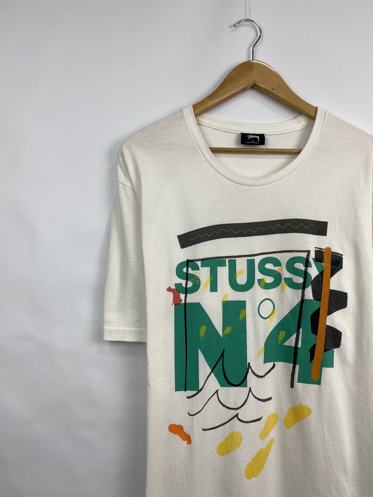 Vintage Stussy 4 Art Peace Old School T Shirt Rare Retro Hoodie, Sweatshirt | FlexRushtees.com