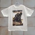 Vintage Call Of Duty T Shirt Men Large White Logo Advanced Warfare Short Sleeve Crew Neck Cc0 Cotton