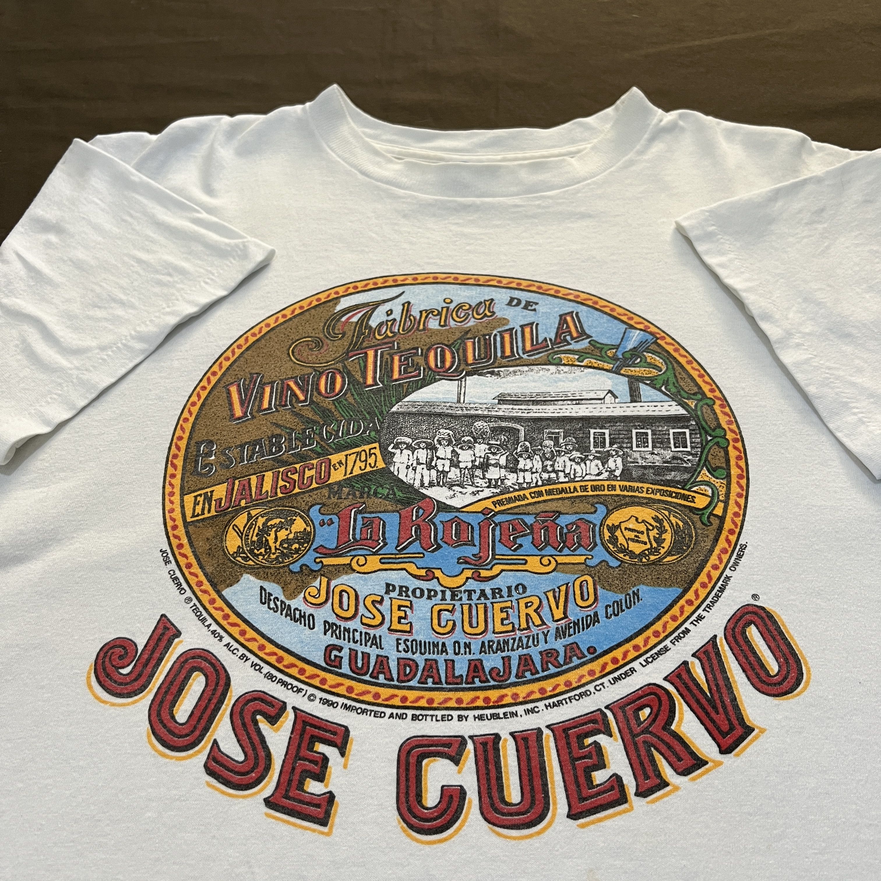 Vintage 90s Royal First Class Jose Cuervo Tequila Promo Tee Hoodie, Sweatshirt | FlexRushtees.com