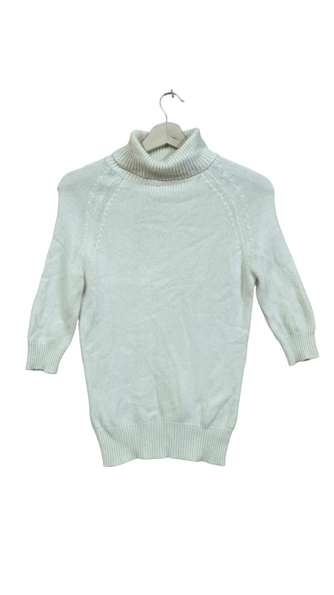 Celine Vintage Cashmere Three Quater Sleeve Turtleneck Knit