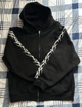 Studios Bravest Studios Black Tribal Zip Up Hoodie