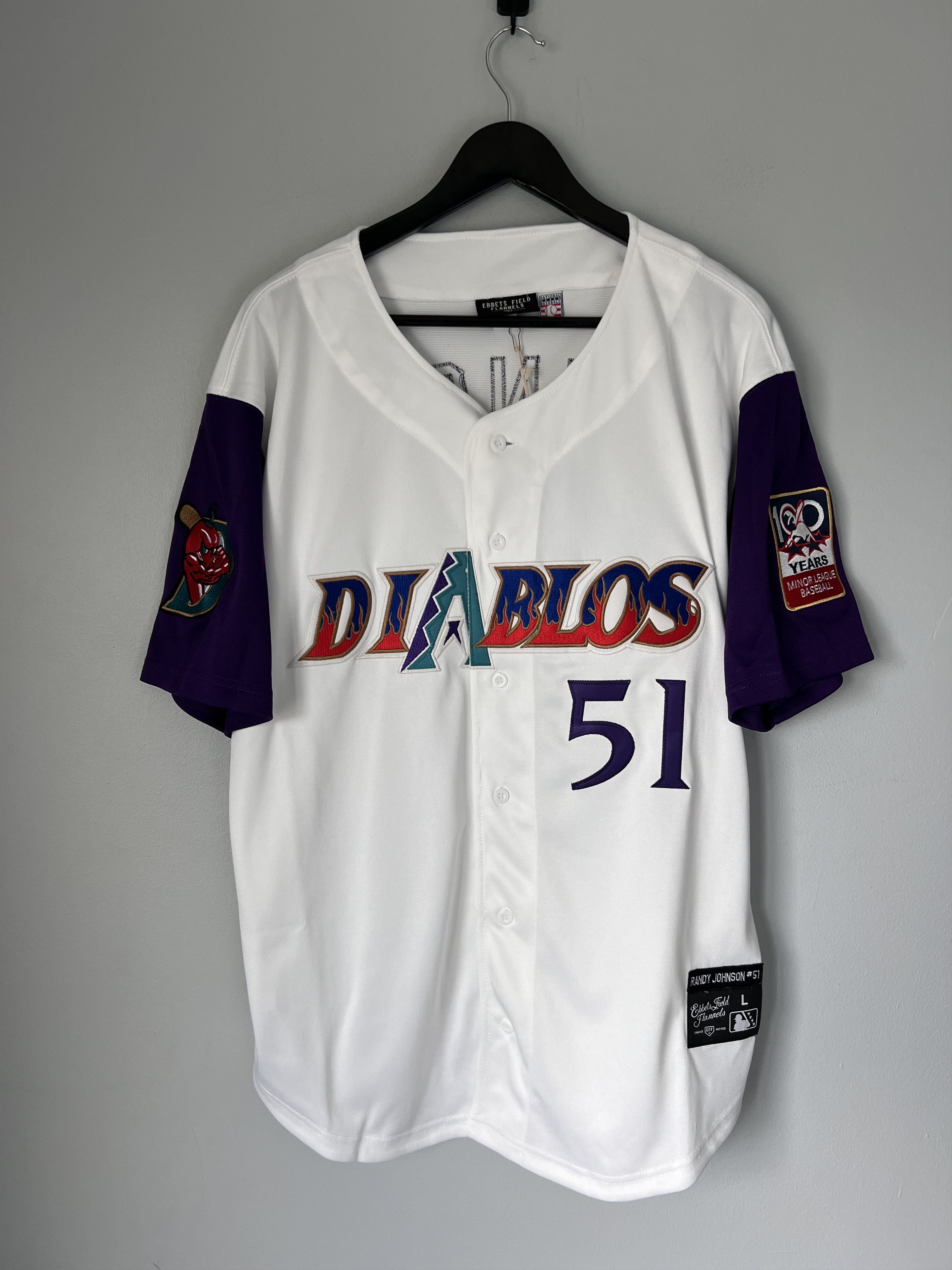 Field Flannels Ebbets Field El Paso Diablos Randy Johnson Vintage Jersey