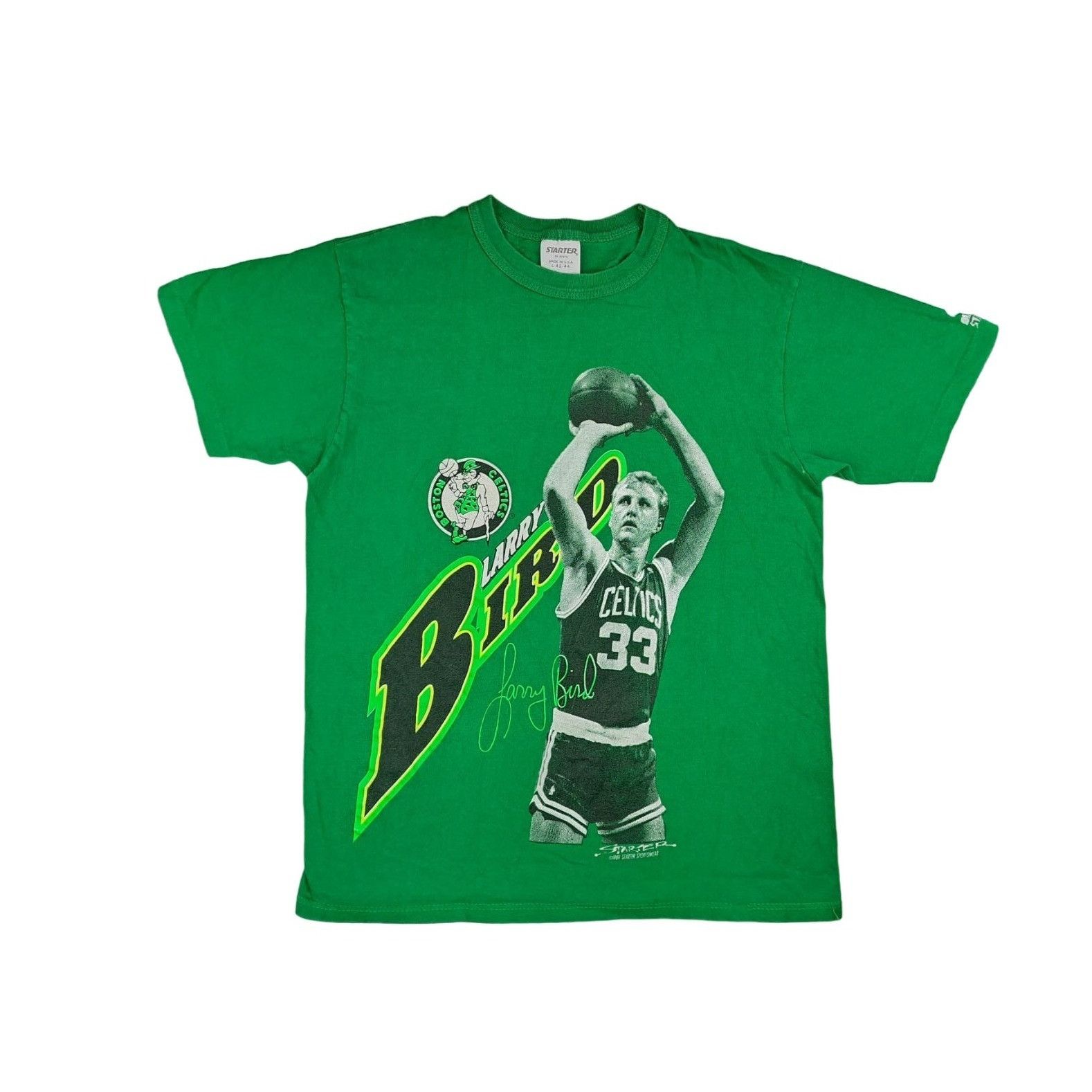 Starter X Vintage Vintage Larry Bird T Shirt Boston Celtics Green Starter 1989