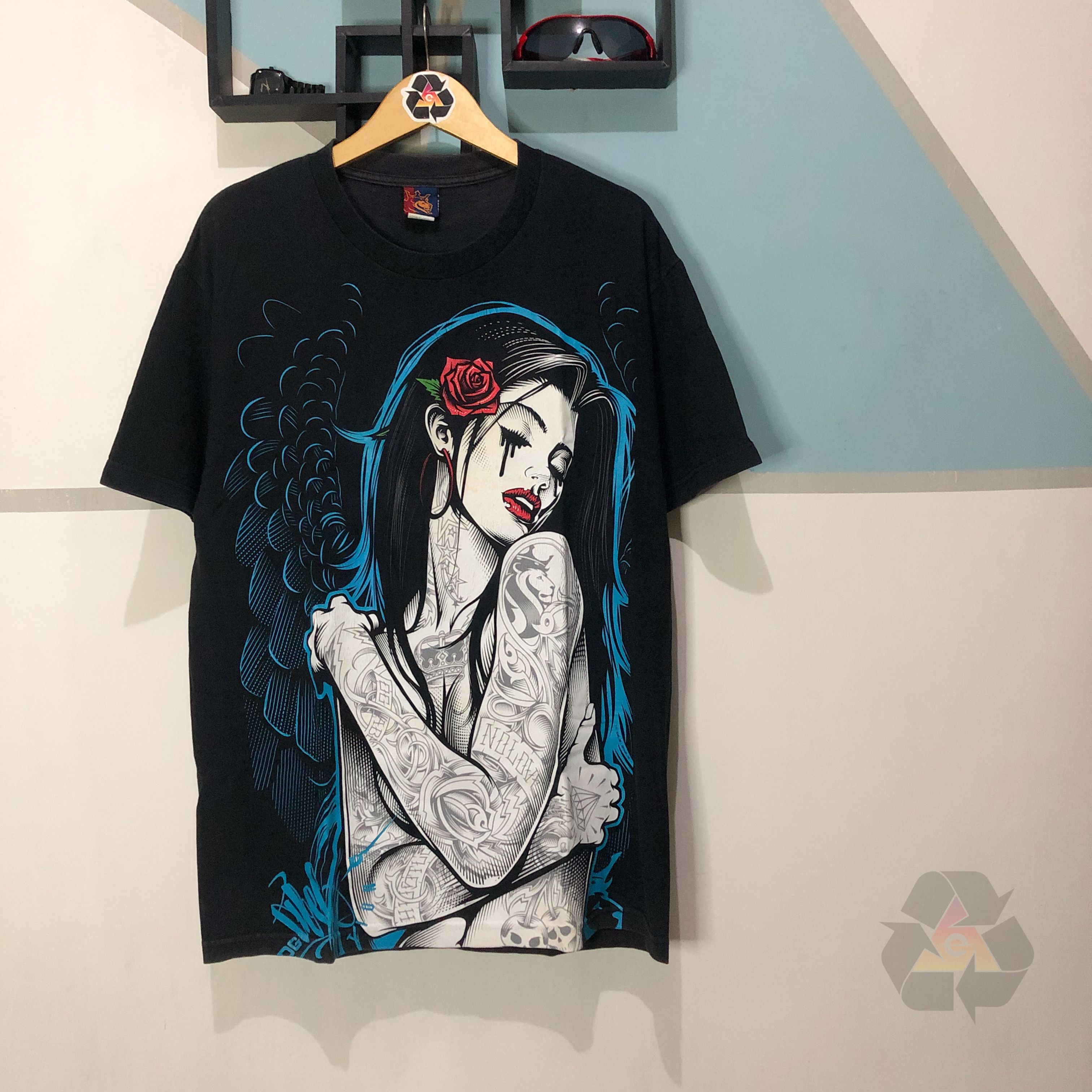 Vintage Ogabel Double Sided Printed Women T Shirt Y2k Hoodie, Sweatshirt | FlexRushtees.com