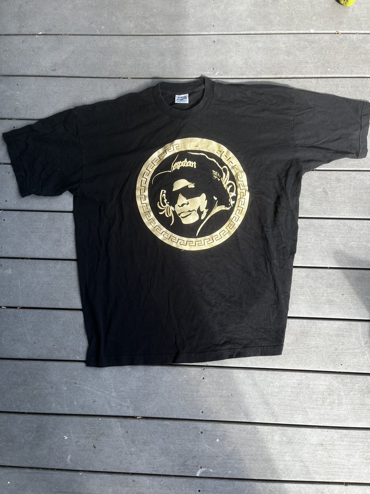 Vintage Eazy E Nwa Gold Greek Compton Tee 4xl Hoodie, Sweatshirt | FlexRushtees.com