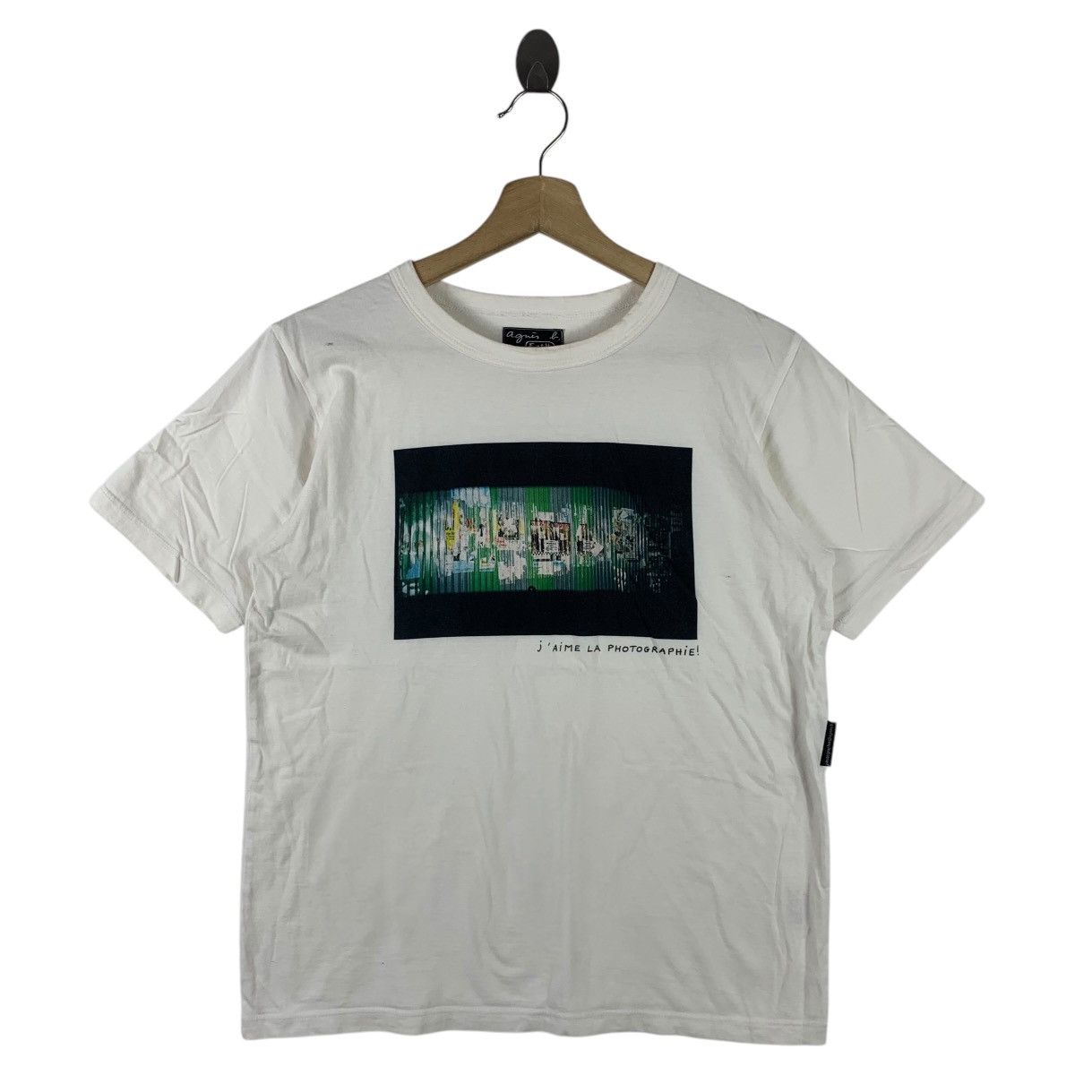 B Vintage Agnes B X J Aime La Photographie Photo Print Tee Hoodie, Sweatshirt | FlexRushtees.com