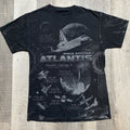 Vintage Space Shuttle Atlantis Black All Over Print Nasa Tee