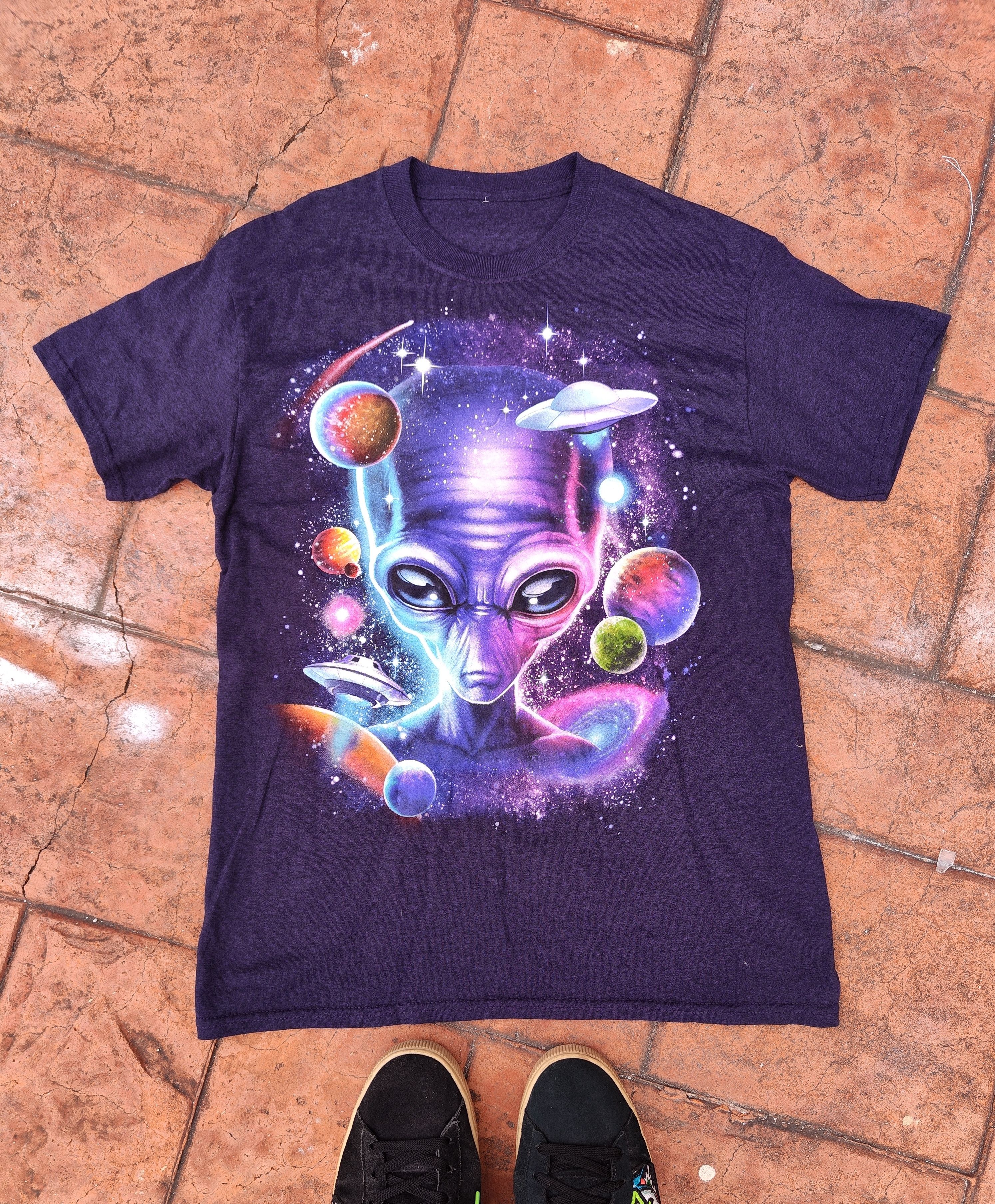 Vintage Pyschedelic Alien At Galaxy