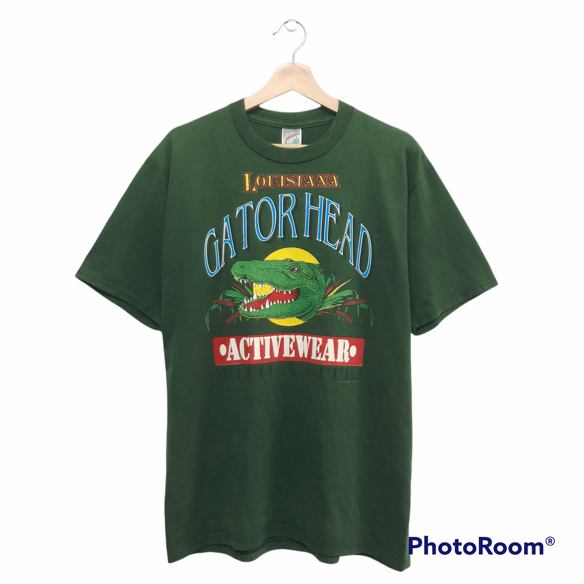 Vintage Jerzees Louisiana Gator Head Activewear Shirt
