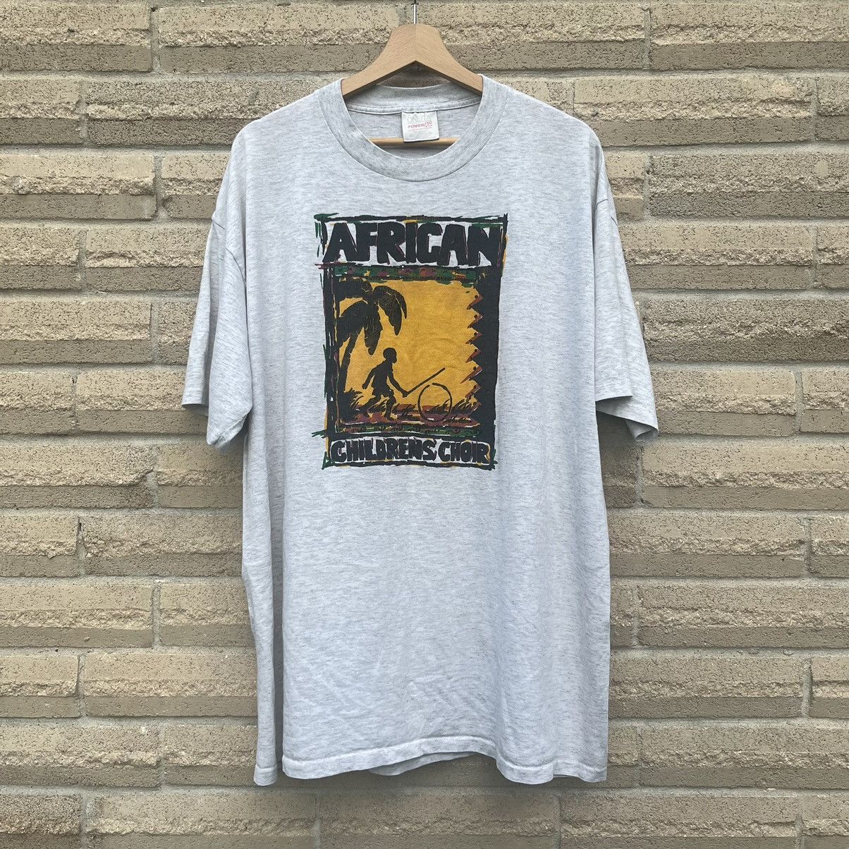 Vintage 90s African Children S Choir Tribal Graphic T Shirt