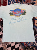 Vintage Buckets Beach Tropical Bar Blue Tee Xl 90s