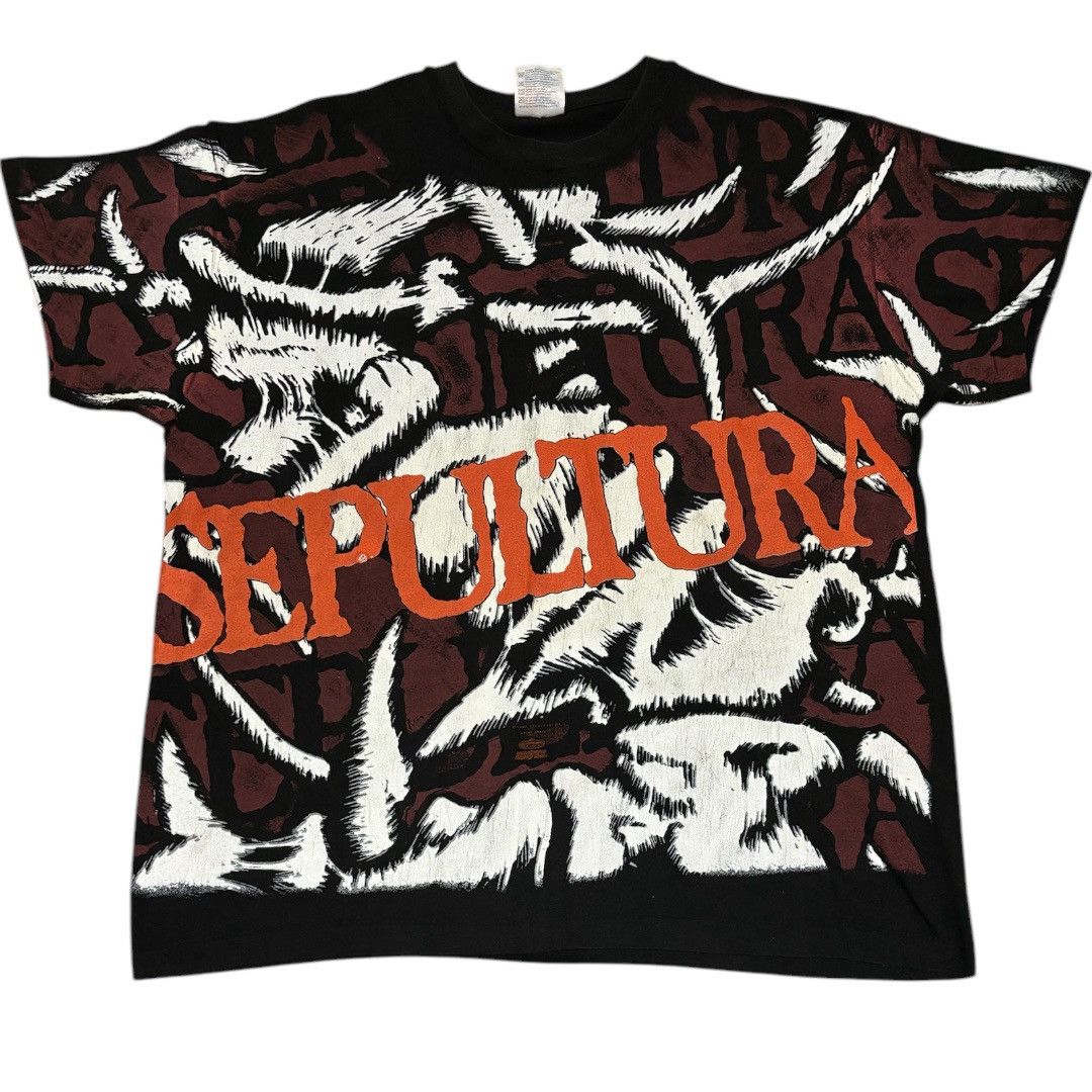 Vintage 1992 Sepultura All Over Print T-Shirts, Hoodie, Sweatshirt | FlexRushtees.com