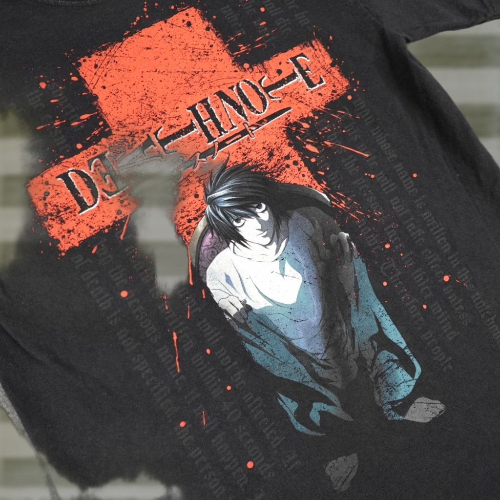 Vintage Death Note Shirt Mens Small Black L Character Shonen Jump Anime Tee Y2k Shirt Mens S