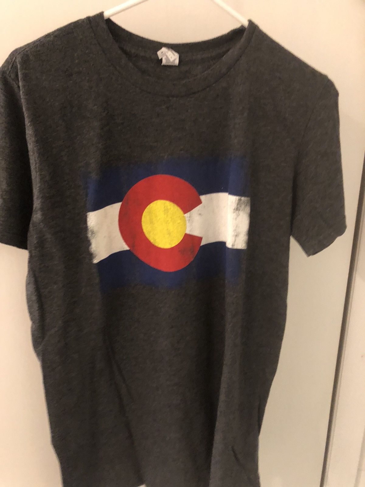 Vintage Colorado Flag Anvil Brand Graphic Logo T Shirt Size Medium
