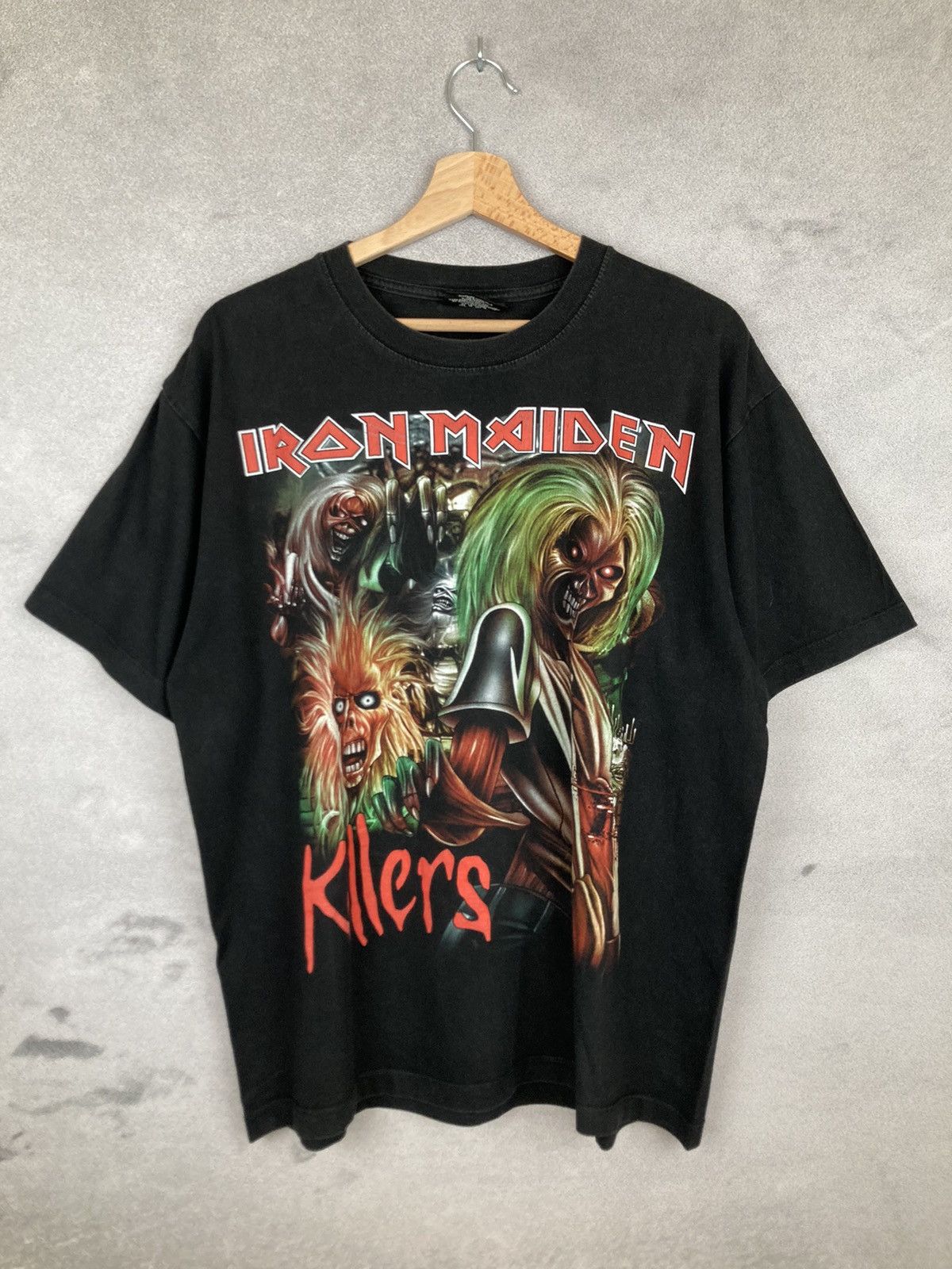 Band Tees Vintage Iron Maiden The Killers Graphic Tee Rare 90s 00s Hoodie, Sweatshirt | FlexRushtees.com