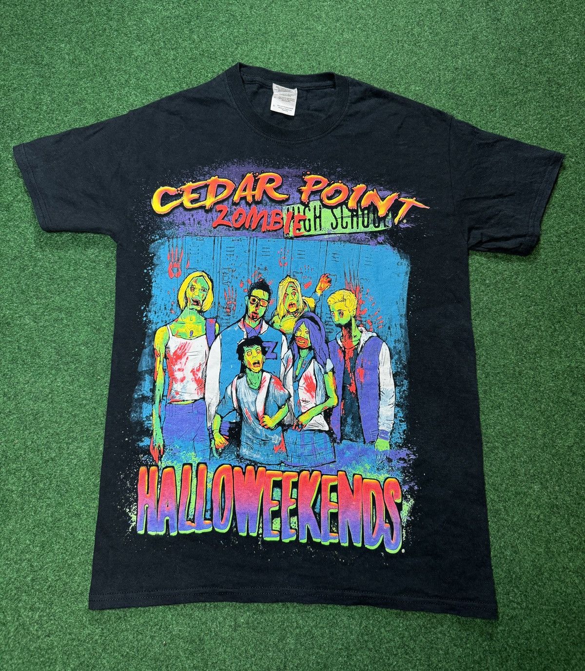 Gildan Cedar Point Halloweekend Halloween Zombie School T Shirt Hoodie, Sweatshirt | FlexRushtees.com