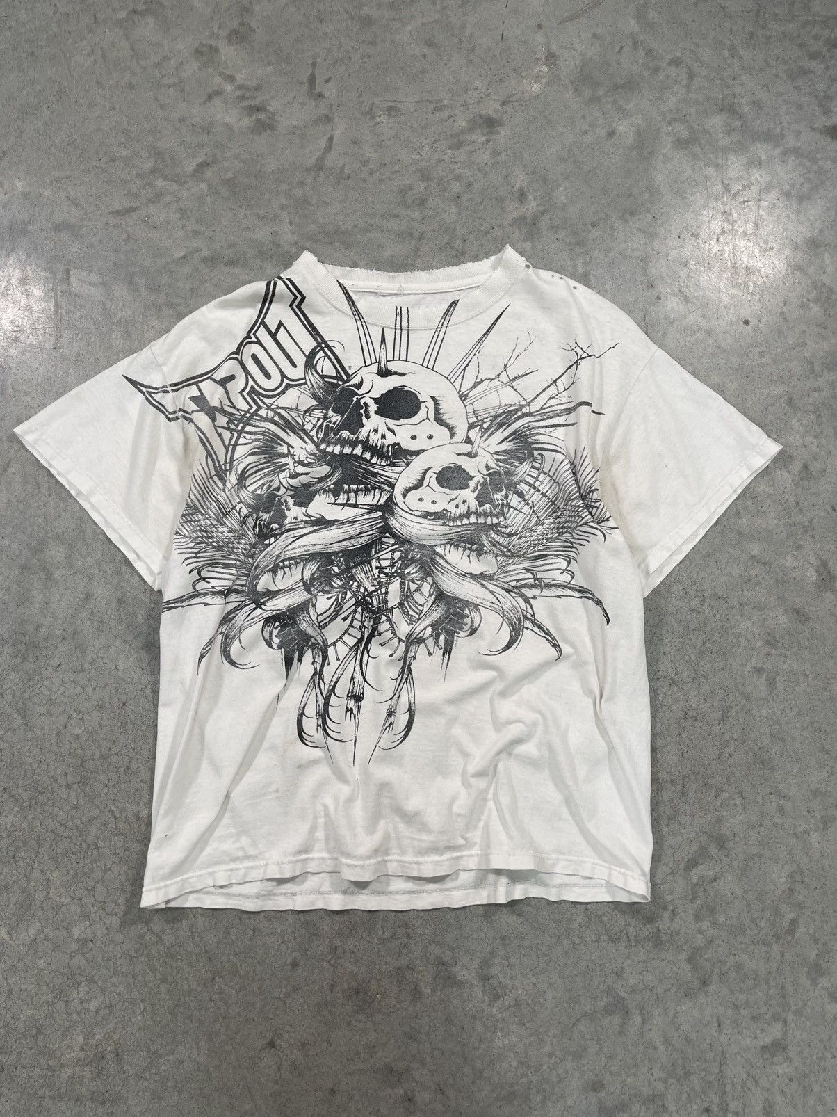 Vintage Y2k Tapout Grail Aop Cryber Grunge Tee Shirt Hoodie, Sweatshirt | FlexRushtees.com
