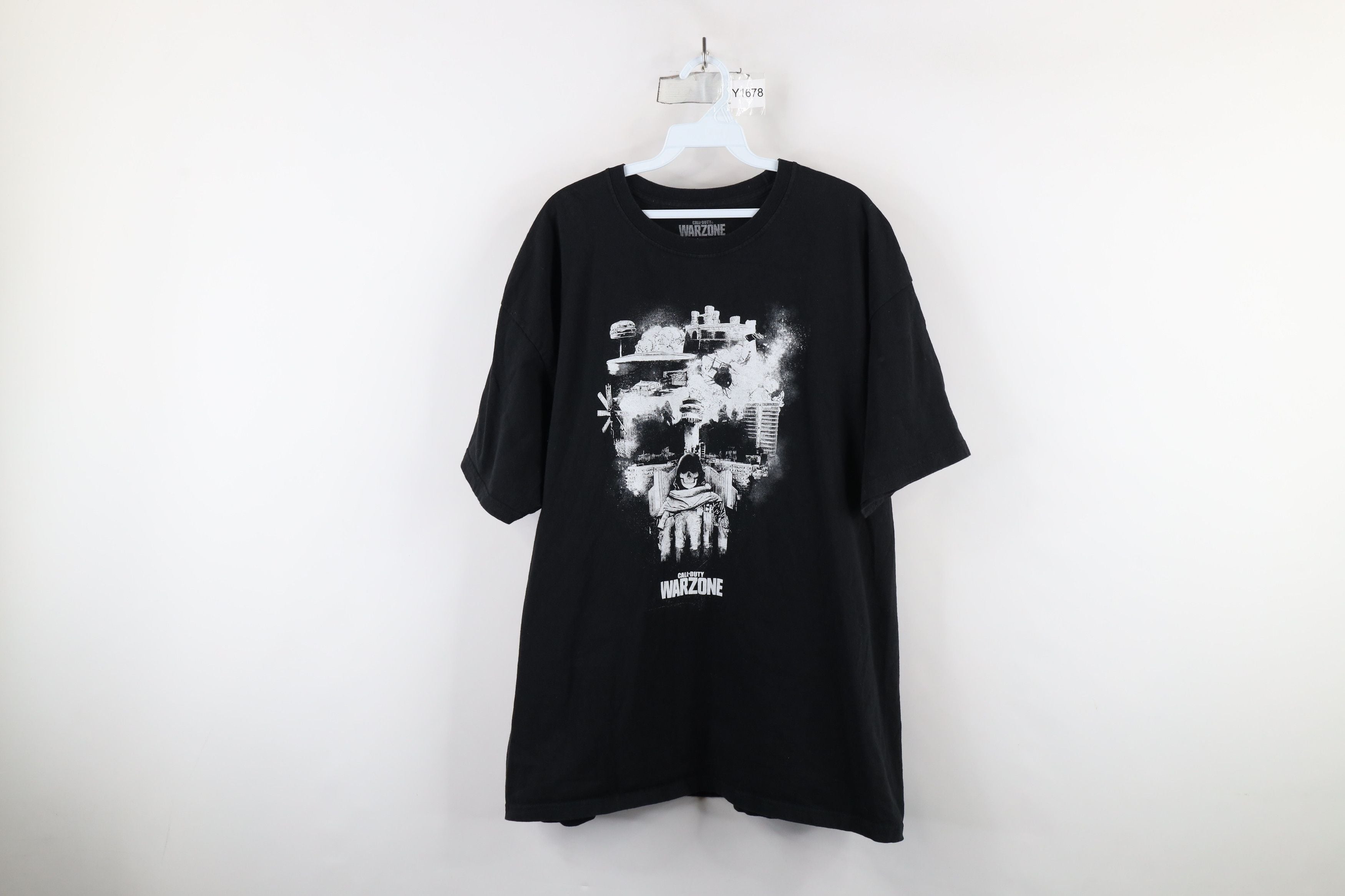 Vintage Y2k Streetwear Call Of Duty Video Game Gamer T Shirt Black