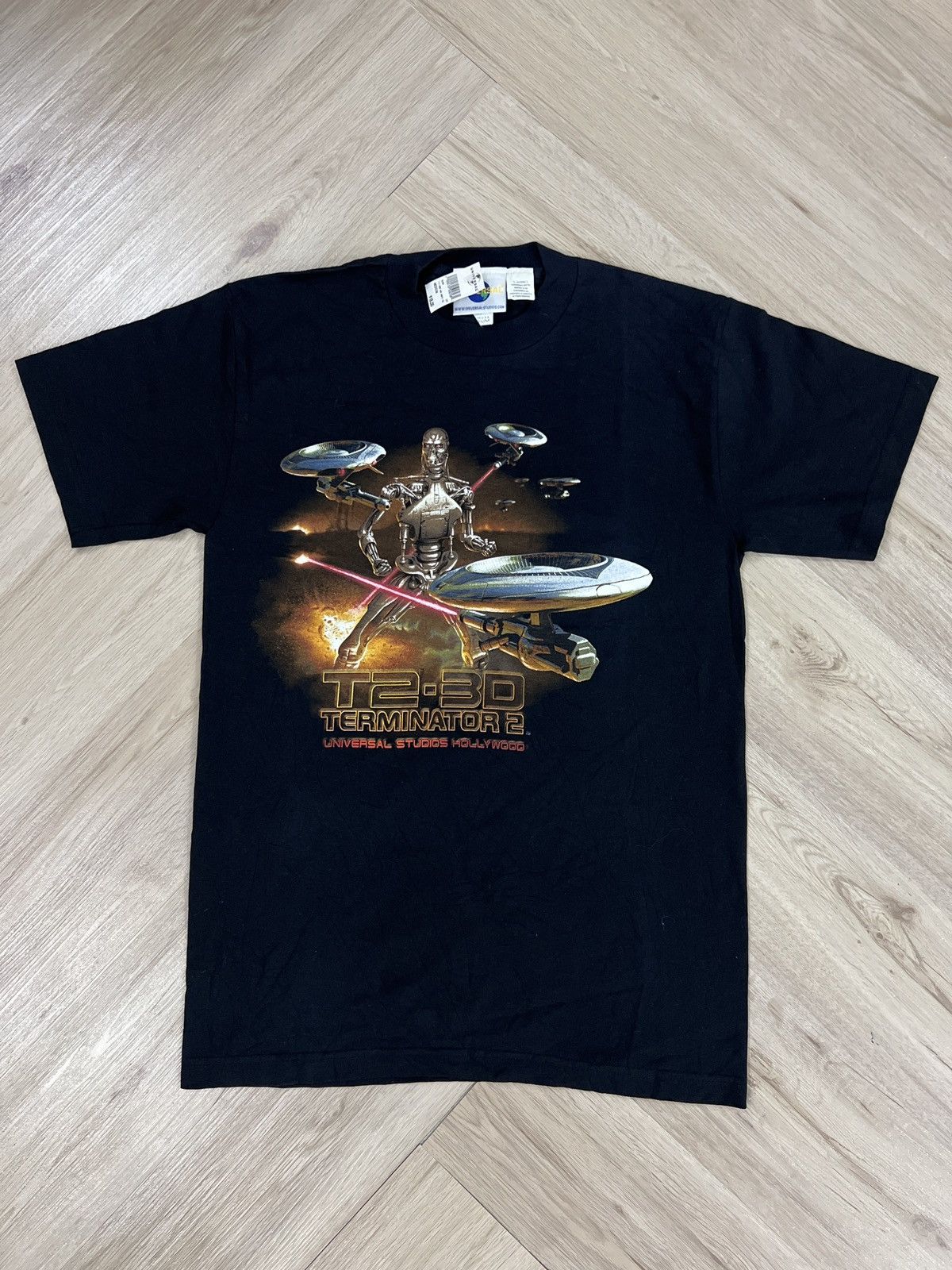 Vintage 90s Terminator 2 T2 3d Shirt Hoodie, Sweatshirt | FlexRushtees.com