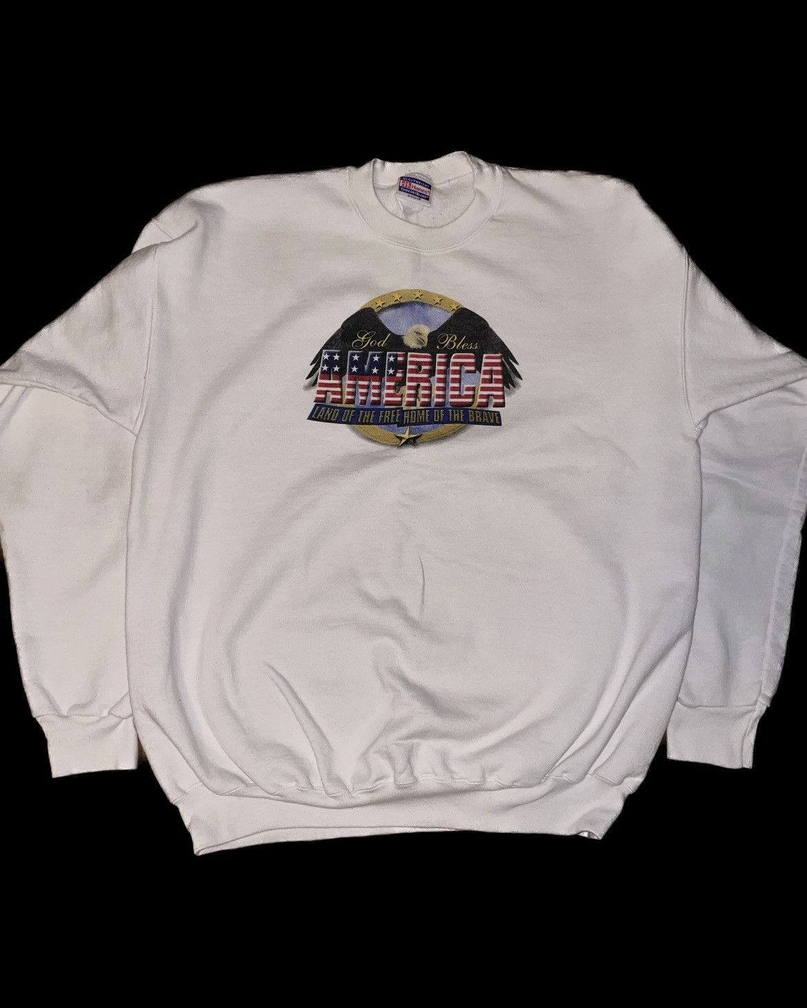 Vintage Hanes Heavyweight Bald Eagle Usa Sweatshirt Crewneck