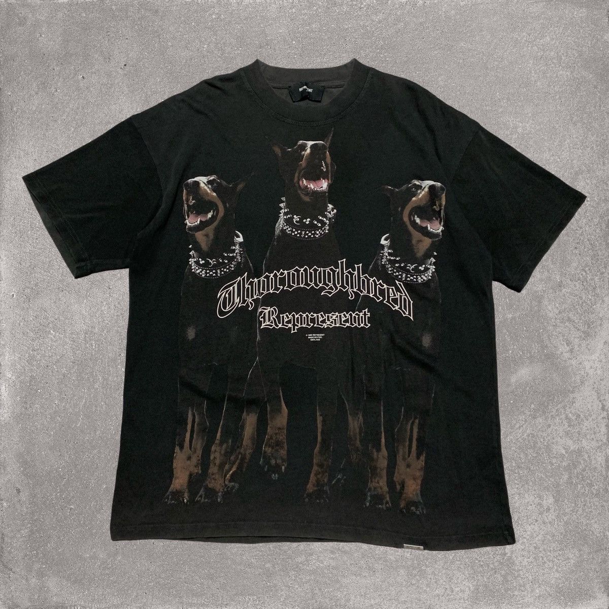 Clo Represent Small Thoroughbred Dog Vintage Black Tee Hoodie, Sweatshirt | FlexRushtees.com