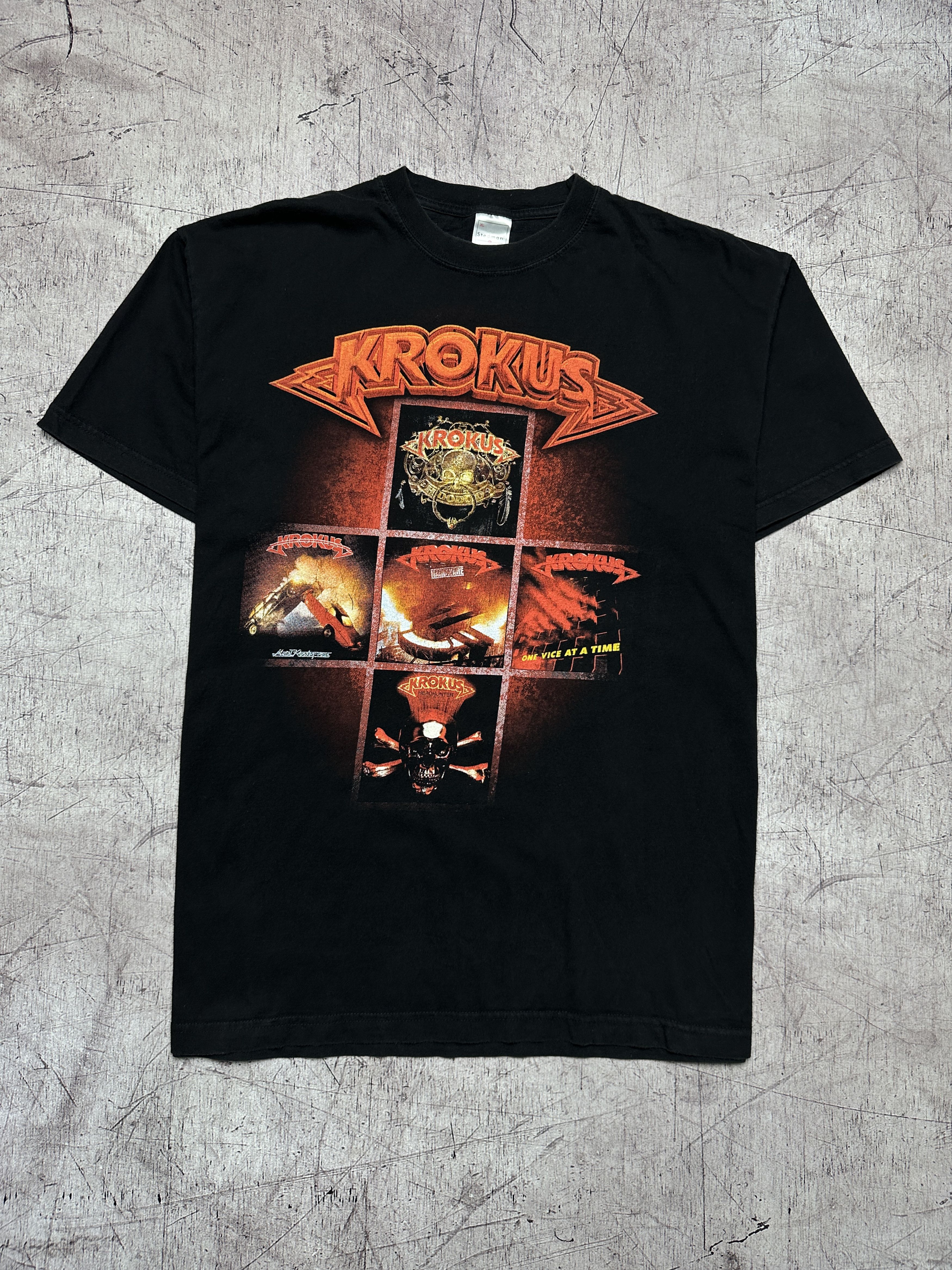 Vintage Krokus The Big Five European Tour Vintage Mens T Shirt Hoodie, Sweatshirt | FlexRushtees.com