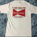 Vintage Eloy Gran Prix Dominos Pizza Budweiser Racing Shirt L White Mens Short Sleeve 1980s Hoodie, Sweatshirt