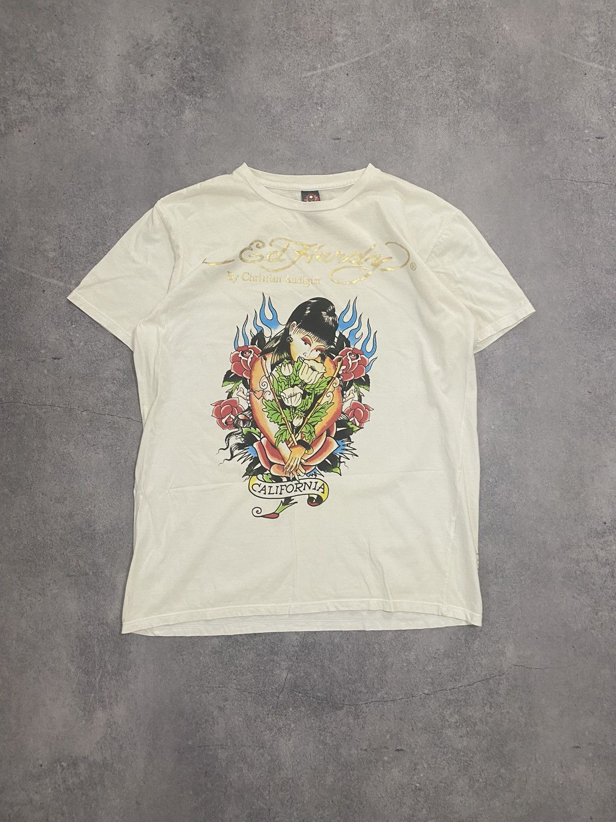 Vintage Ed Hardy By Christian Audigier T Shirt Made In Usa Hoodie, Sweatshirt | FlexRushtees.com