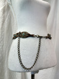 Vintage Avant Garde Chains Gold Metal Belt Y2k