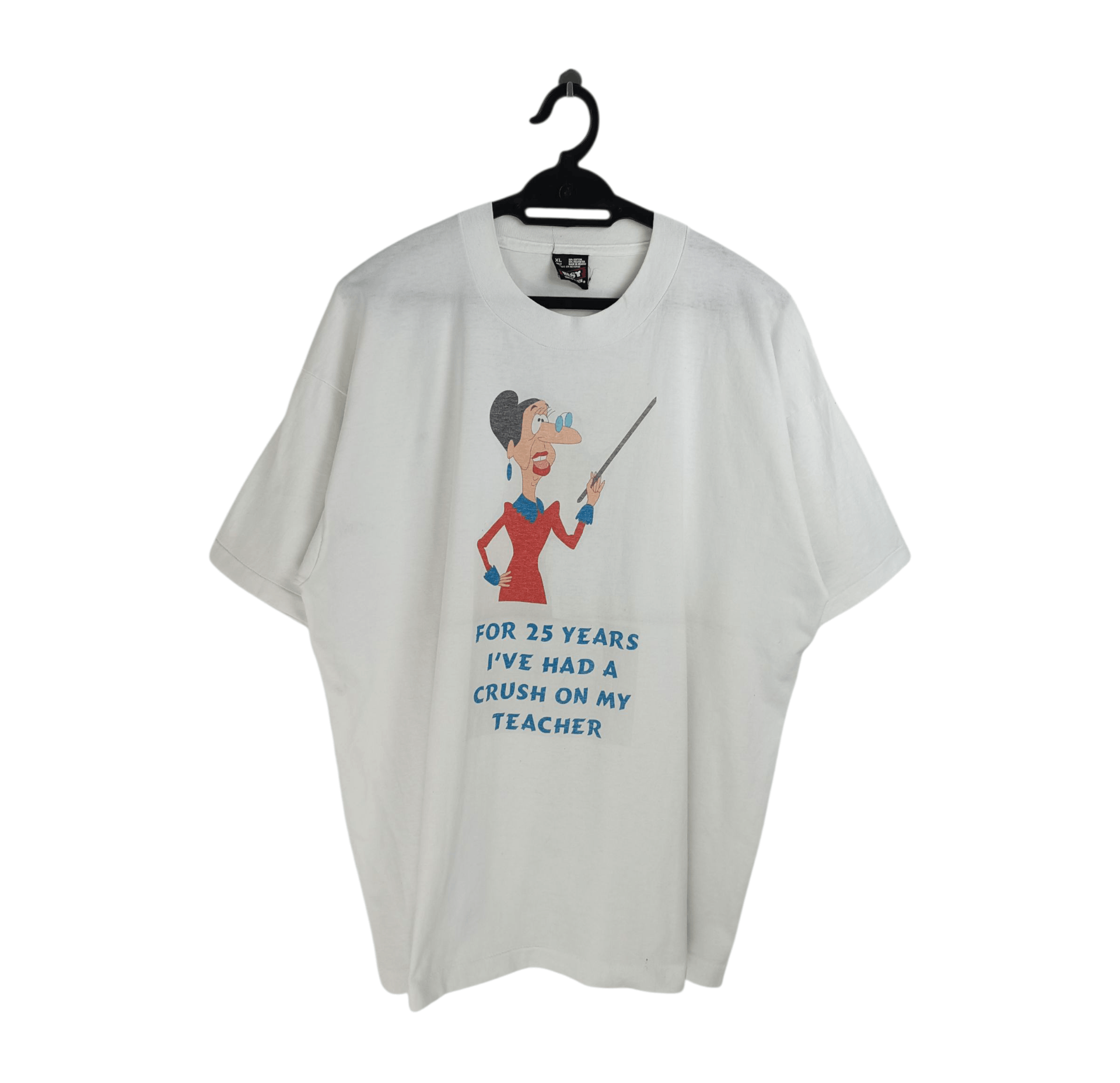Vintage 90 S Crushed On A Teacher Funny Humor Very Rare Tee Hoodie, Sweatshirt | FlexRushtees.com