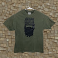 Port Company Bearded Humor Funny T Shirt Green Large Mens Regular Fit Short Sleeve Hoodie, Sweatshirt | FlexRushtees.com