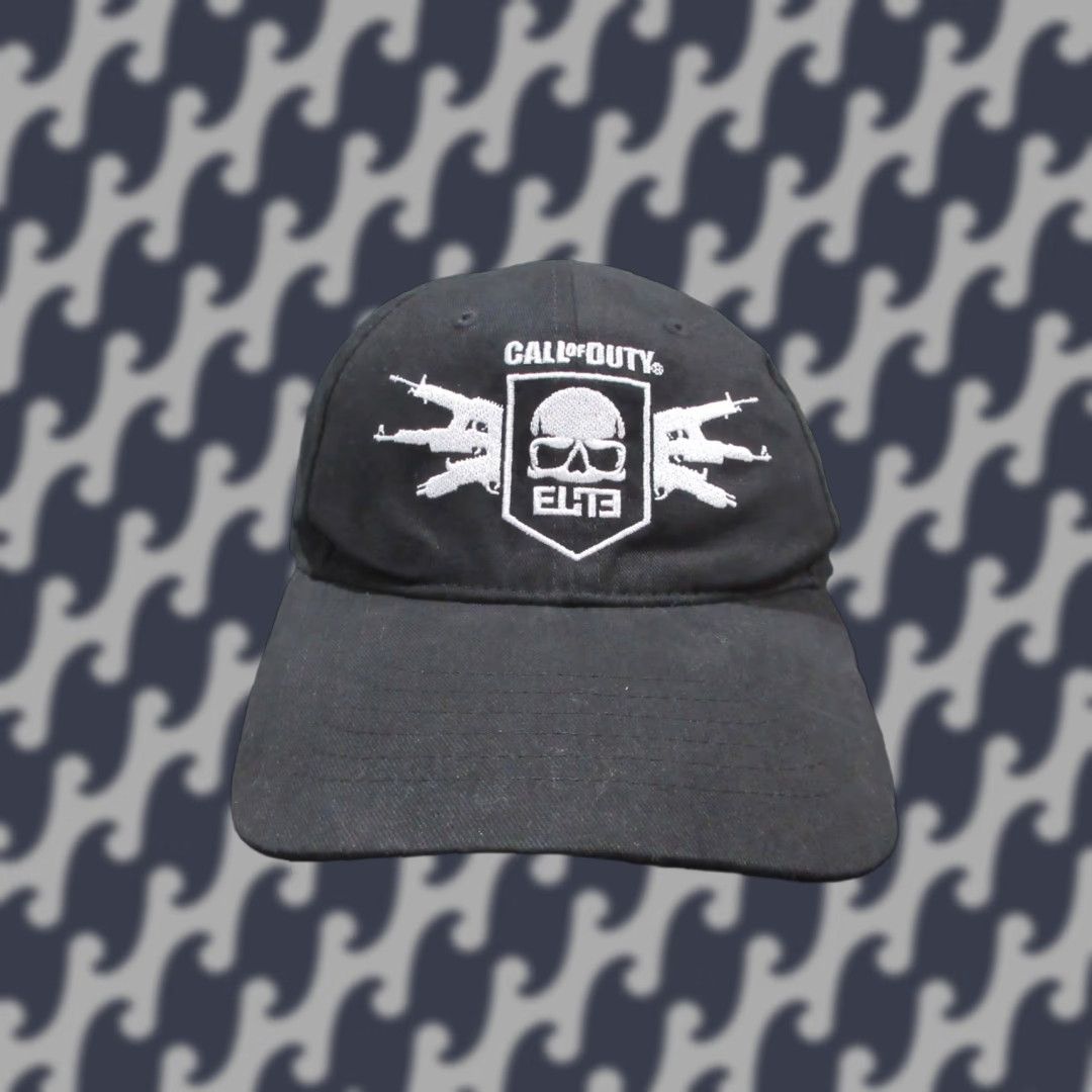 Vintage Call Of Duty Mens Baseball Cap Adjustable Black Logo Gaming Modern Warfare 3 90s
