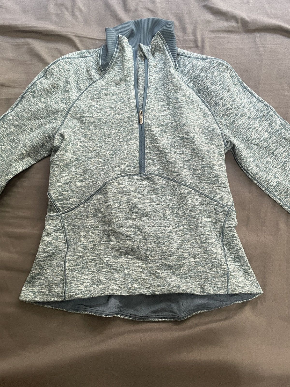 Lululemon Half Zip Long Sleeve Shirt Blue Like New