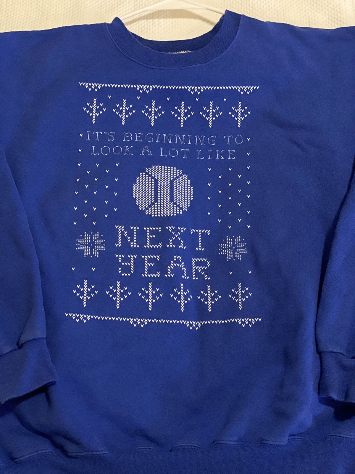 Vintage Hanes Ultimate Cotton Like Next Year Sweatshirt L
