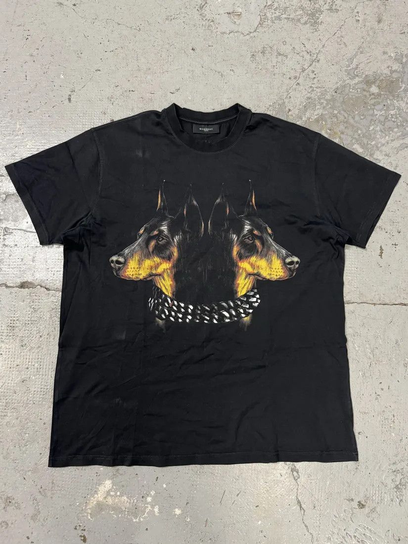 Vintage Ss2013 Givenchy Doberman Black Tee Shirt By Riccardo Tisci Hoodie, Sweatshirt | FlexRushtees.com