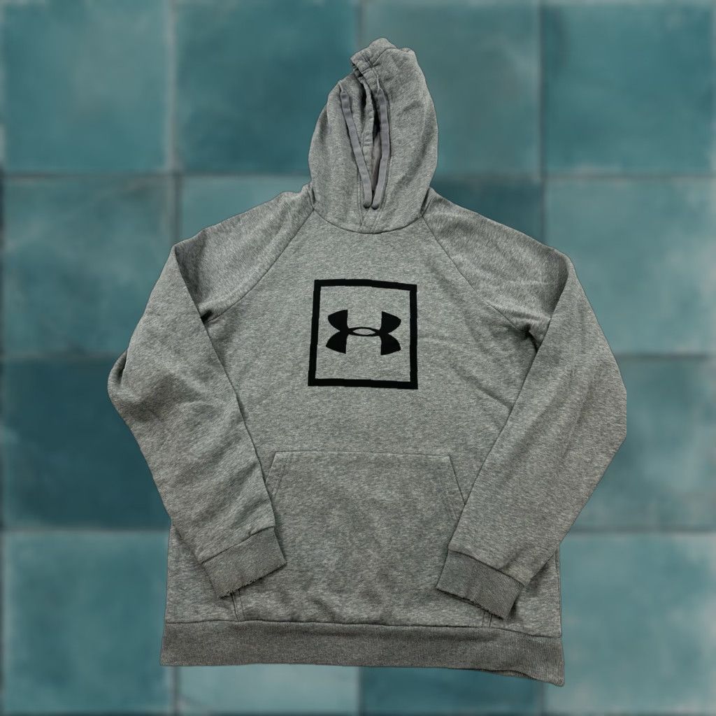 Armour Under Armour Hoodie Mens L Gray Essential Fleece Sweater Sweatshirt Sweatshirt Hoodie L
