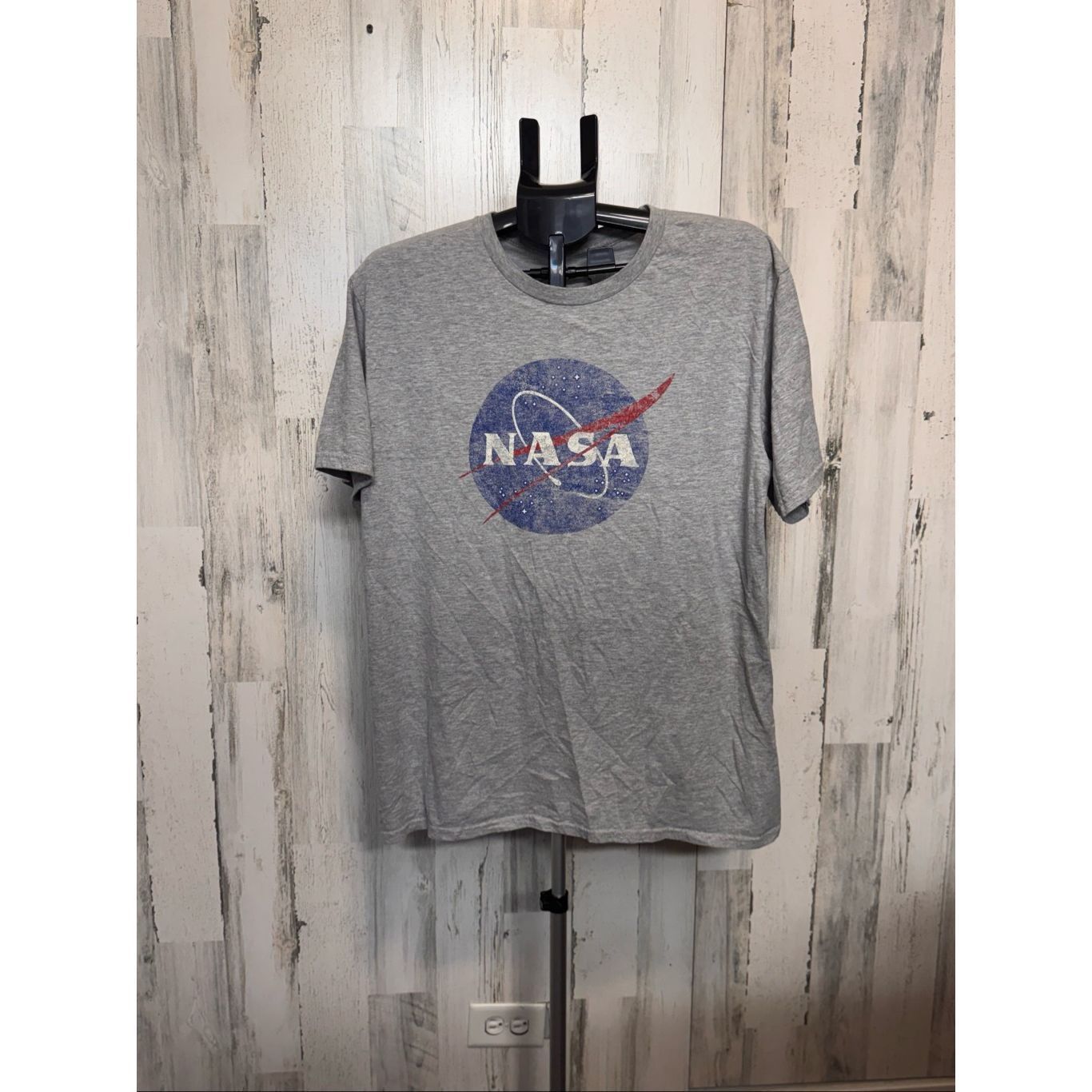 Other Nasa Logo Gray Graphic T Shirt Space Program Tee Size Xl