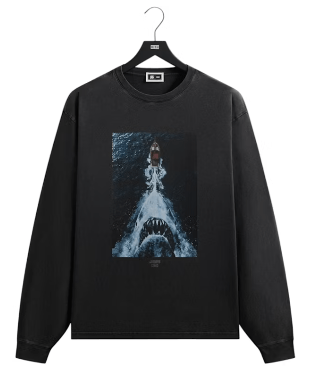 Jaws Boat Poster Vintage Longsleeve Tee Black Hoodie, Sweatshirt | FlexRushtees.com