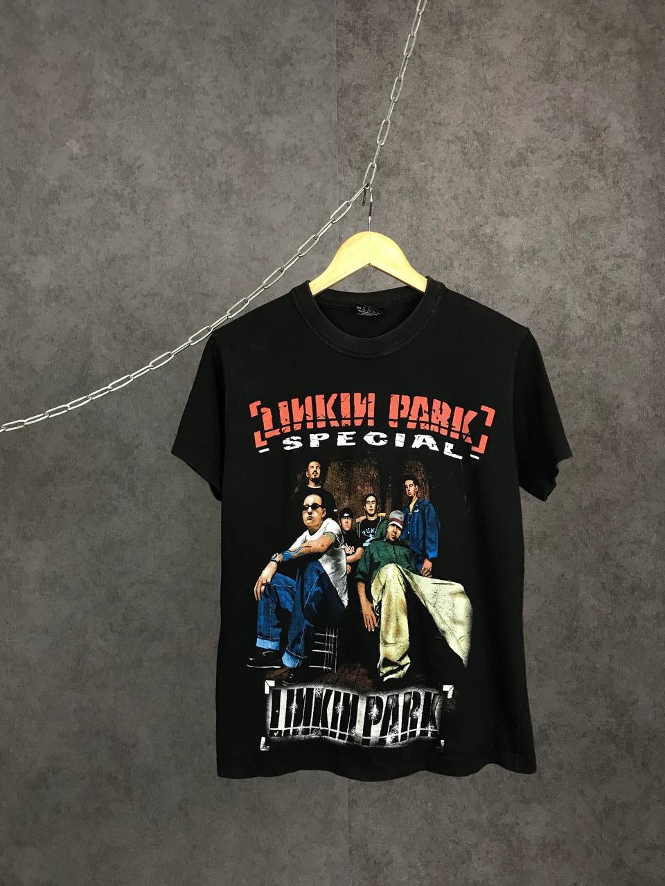 Linkin Park Vintage Rock Overprinted Band Tee Hoodie, Sweatshirt | FlexRushtees.com