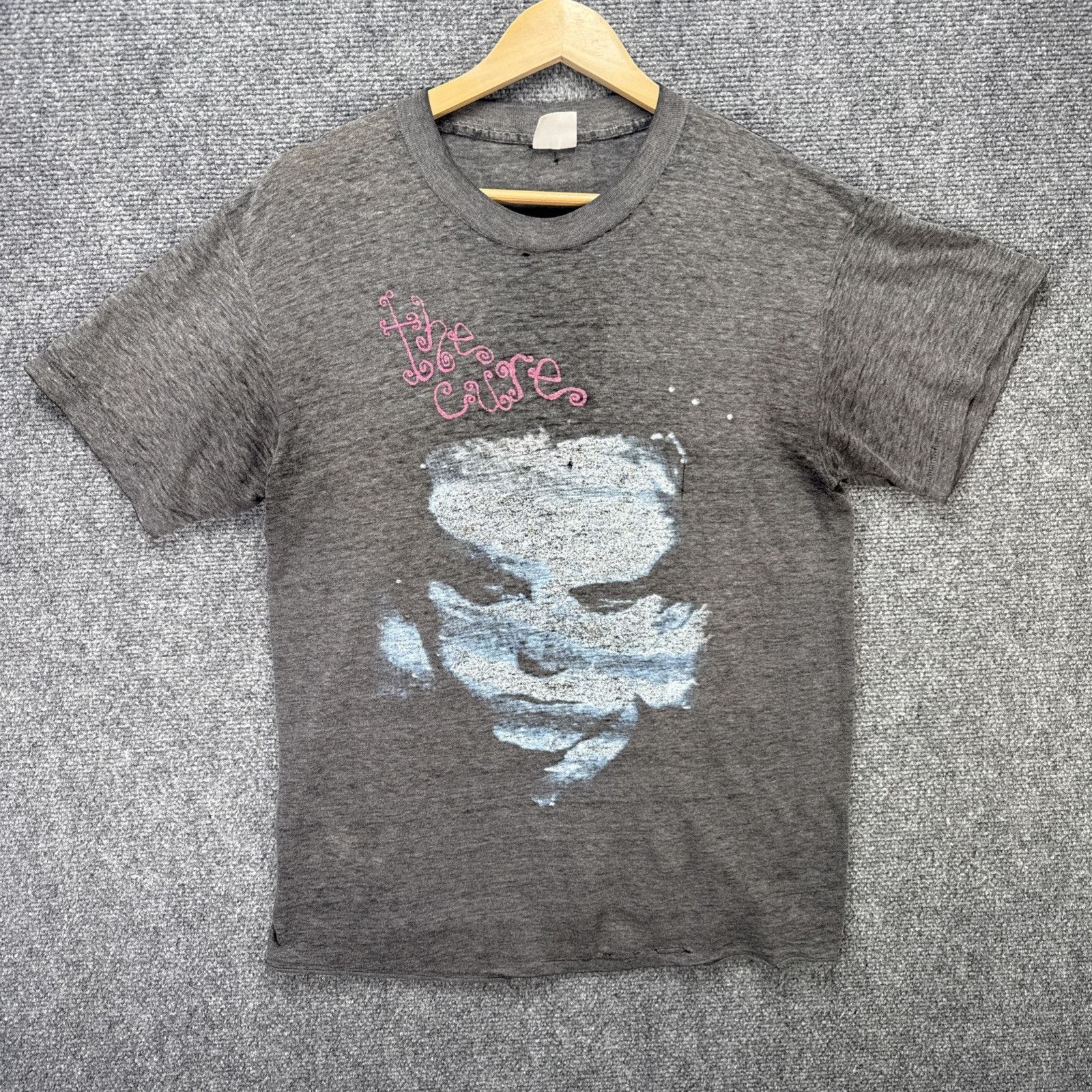 Cure Vintage The Cure Shirt Mens Large Black 1989 80s Faded Hoodie, Sweatshirt | FlexRushtees.com