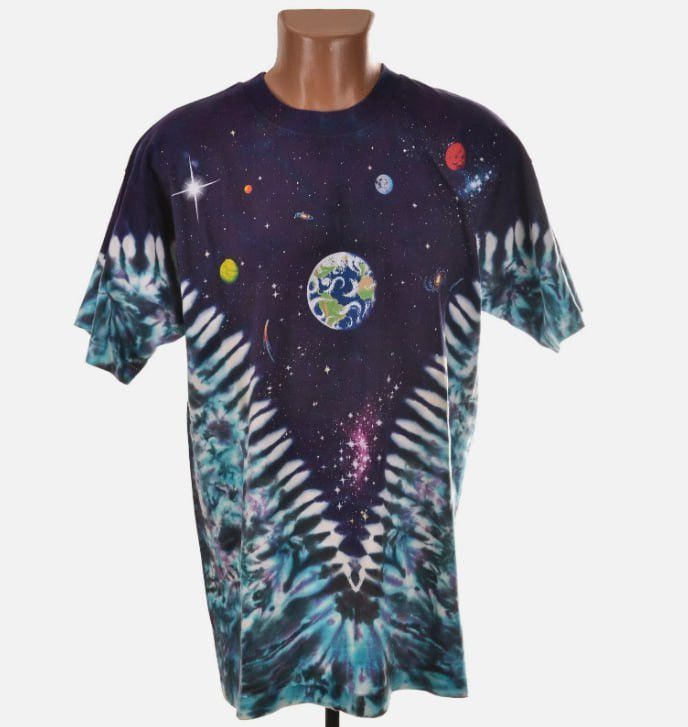 Blue Liquid Blue Vintage 1992 World Space Overprinted T Shirt