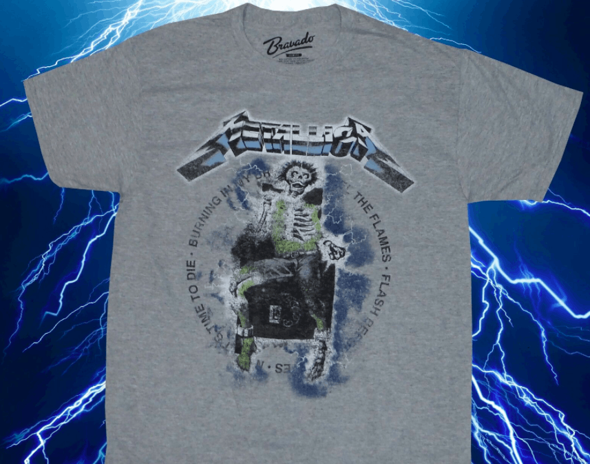 Vintage Deadstock Metallica Shocked Skeleton Tee Hoodie, Sweatshirt | FlexRushtees.com