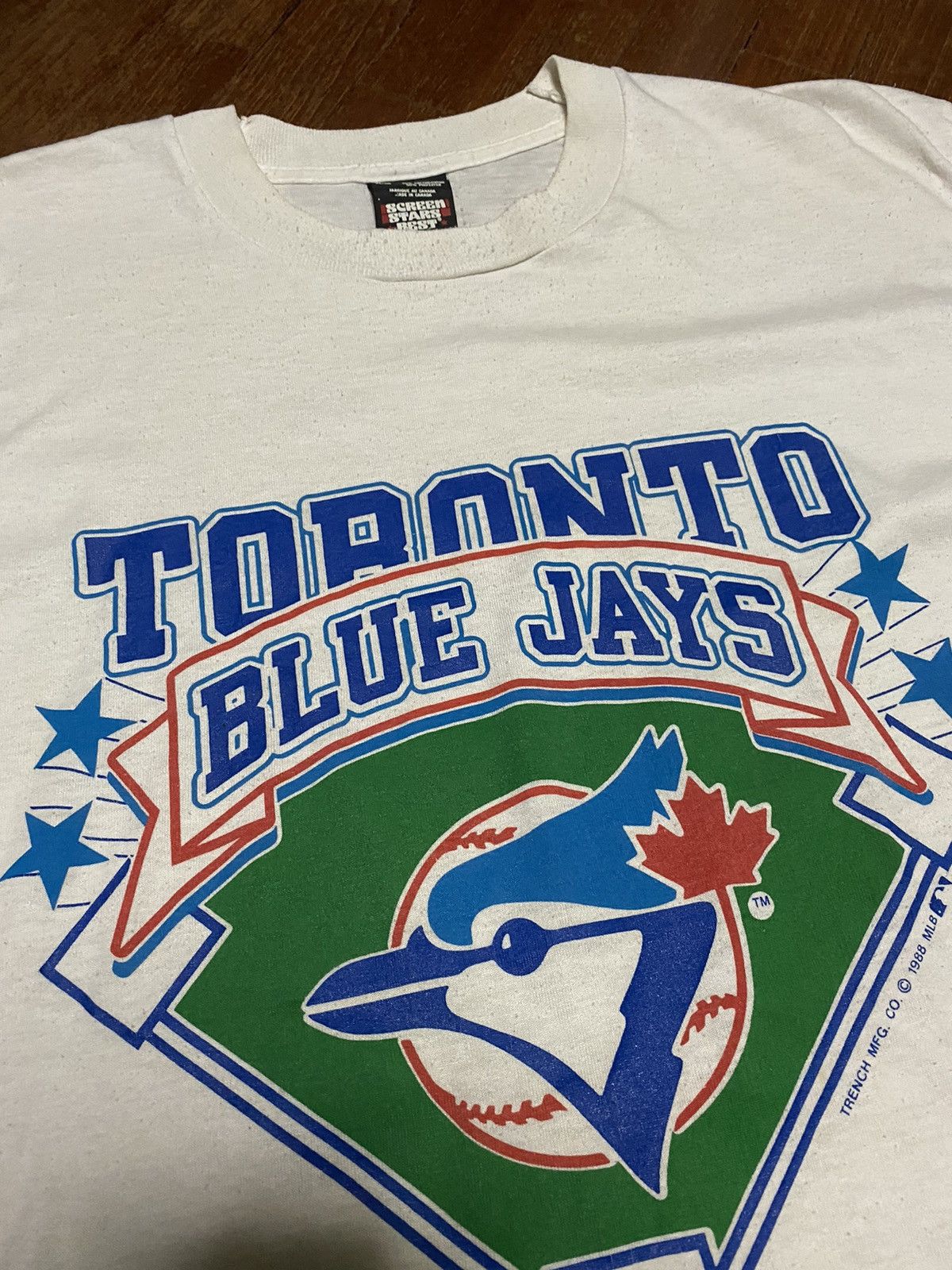 Vintage 88 Toronto Blue Jays Mlb Screen Stars Tee Hoodie, Sweatshirt | FlexRushtees.com