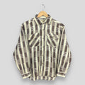 Vintage 90 S Tartan Aztec Pattern Flannel Shirt Medium